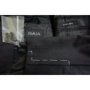 Isaia Enrico A Solid Gray S120s Wool 2 Pc Suit Jacket Pants 40R BRAND NEW